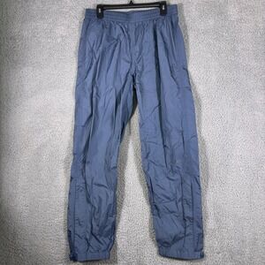 Marmot Mens Medium Blue Lightweight Nylon Outdoor Hiking Pants Snap Button Cuffs